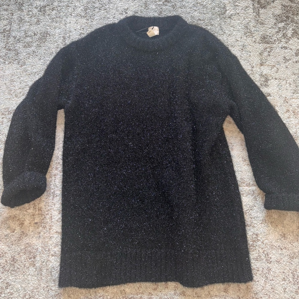 H&M Black Glitter Knit Dress